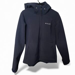 Columbia Women's Full Zip Hooded Omni-Wind Waterproof Breathable Jacket Blue L